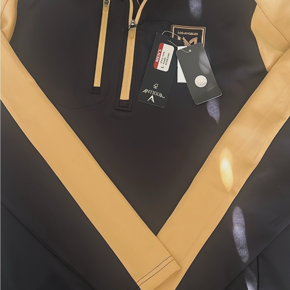 Antigua Black Jacket with Gold LA Football Patch